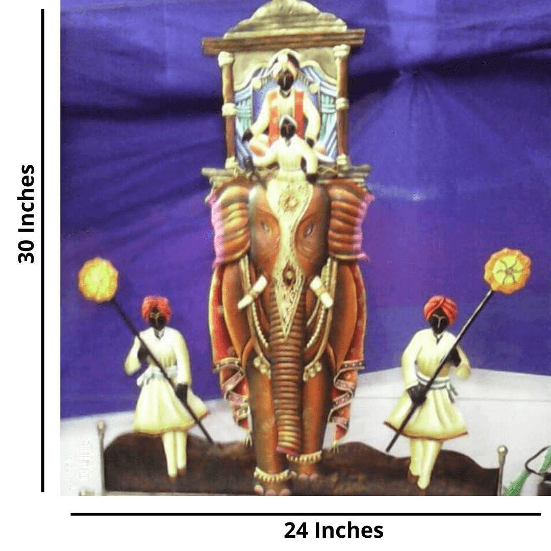 Metallic Wall Art Maharaj (24 * 30 Inches)