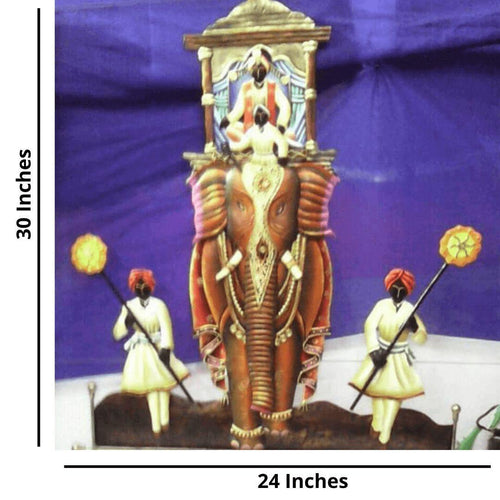 Metallic Wall Art Maharaj (24 * 30 Inches)