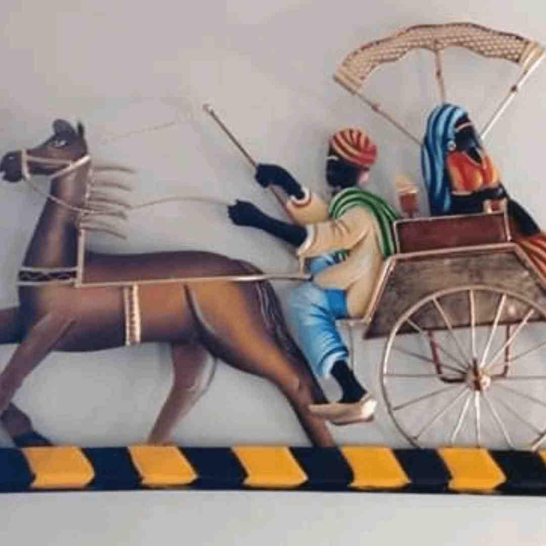 Metallic Wall Art Tanga - Village life (24 x 20 Inches)
