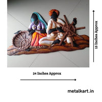 Thumbnail for Metallic Wall Art Village Life - Handicrafts (24 * 13 Inches)