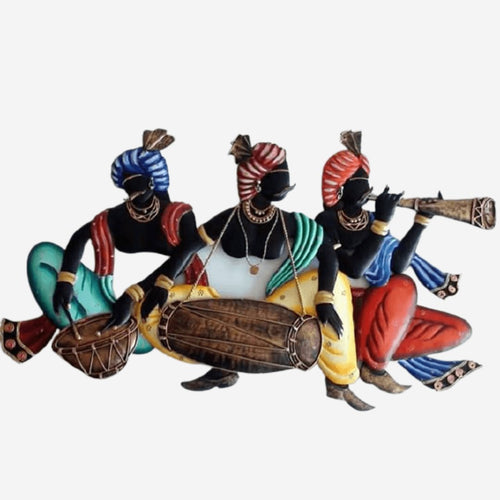Metallic Wall Art Village life - Shadi ki Shehnai (26 * 20 Inches)