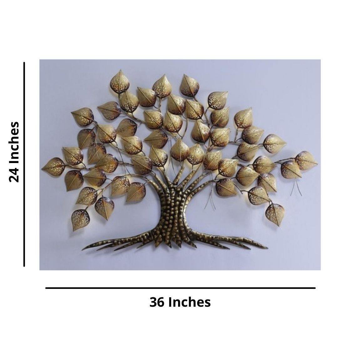 Metallic Wall Tree with LED ( Starting size 36 * 24 Inches )