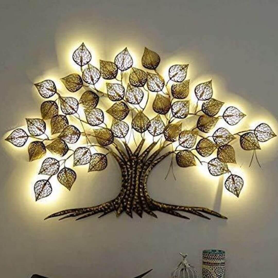Metallic Wall Tree with LED ( Starting size 36 * 24 Inches )