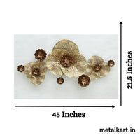 Thumbnail for Metallic Warm colored Multi flower Design (45 x 21.5 Inches)