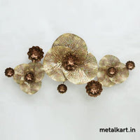Thumbnail for Metallic Warm colored Multi flower Design (45 x 21.5 Inches)