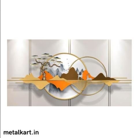 Metallic Whispering Shadows, Glimmering Grace Wall Art (60 x 26 Inches)