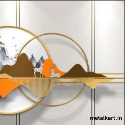 Metallic Whispering Shadows, Glimmering Grace Wall Art (60 x 26 Inches)