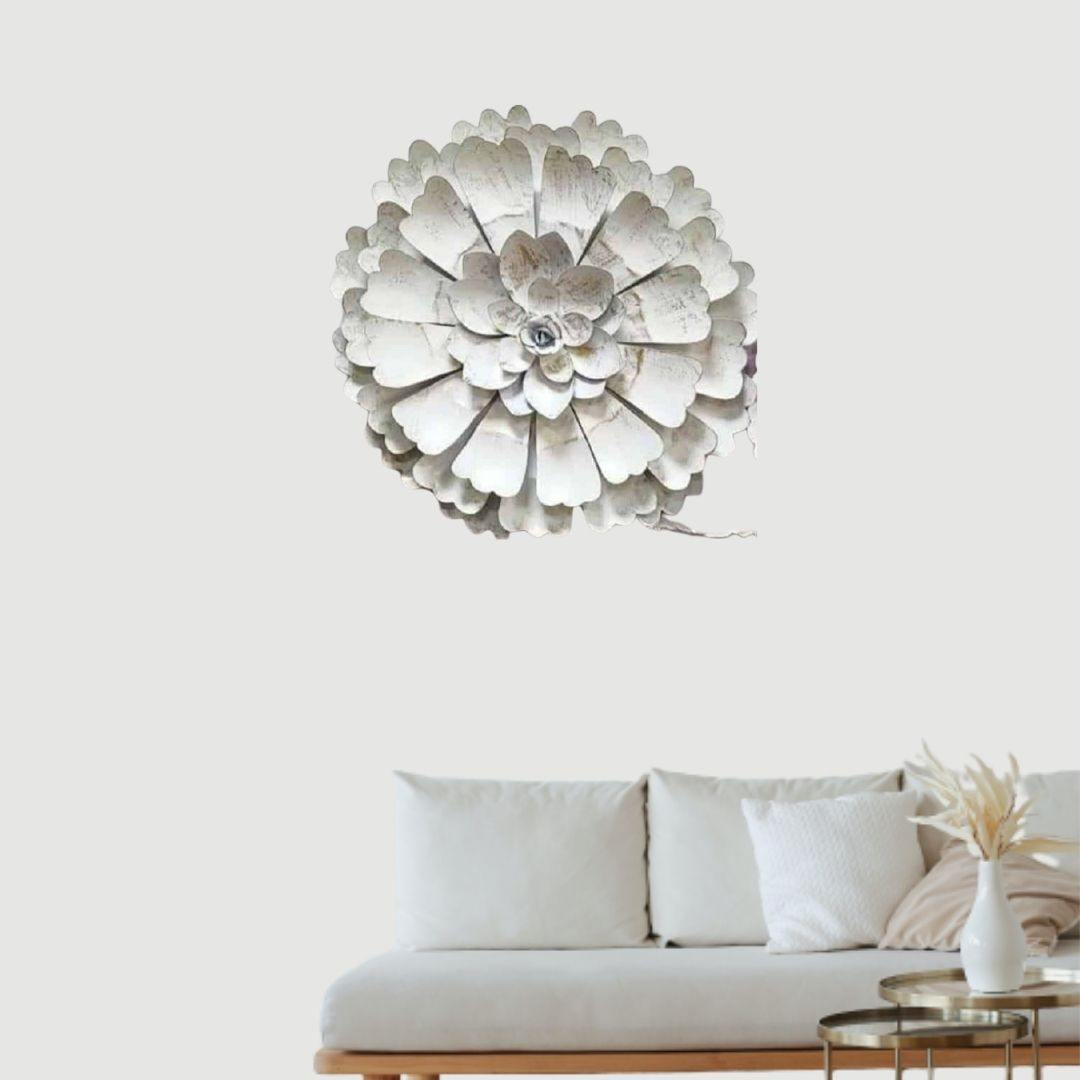 Metallic White flower (Diameter 12 Inches)