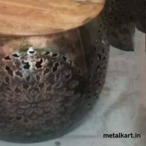 Metallic Wooden Top Multipurpose Table For living room (22*22*18 Inches approx)