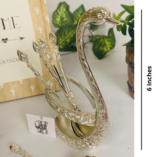 Metallic Zinc Duck Spoon Holder (6 Inches height)
