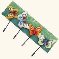 Thumbnail for Mettalic Wall Art Butterfly Key Holder (10 * 6 Inches)