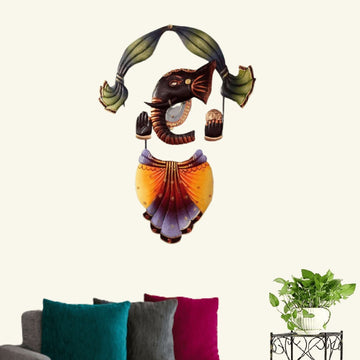 Mettalic Wall Art Ganesh Sthan (26 *18 Inches)