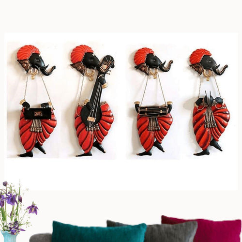 Mettalic Wall Art Ganesh Vaadan (18 * 6 Inches)