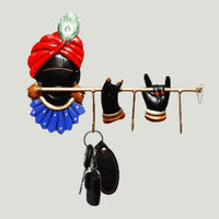 Thumbnail for Mettalic Wall Art Krishna Key holder (10 * 6 Inches)