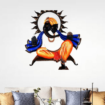 Mettalic Wall Art Lambodar (24 * 24 Inches)