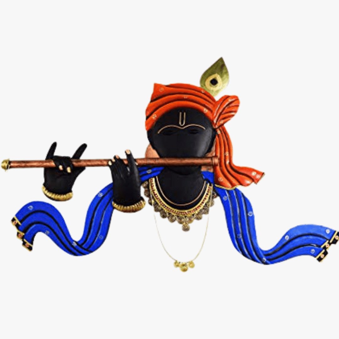 Mettalic Wall Art Mor Mukut Murali Dhari (22 * 18 Inches)