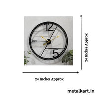 Thumbnail for Minimalistic Elegance Double ring Black Wall Clock (Dia 24 Inches)