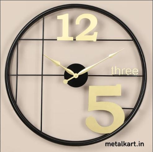 Minimalistic Elegance Mono Circular Metal Wall Clock (24 x 24 Inches)