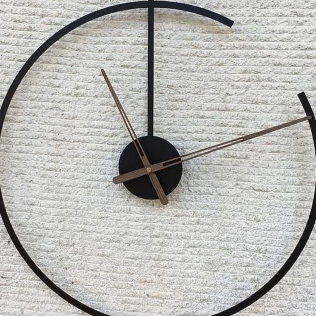 Monoring Black Wall Clock ( 24 Inches Dia)