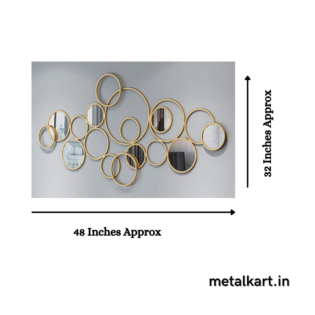 Multicircular 7 rounded mirrors (48 x 24 Inches)