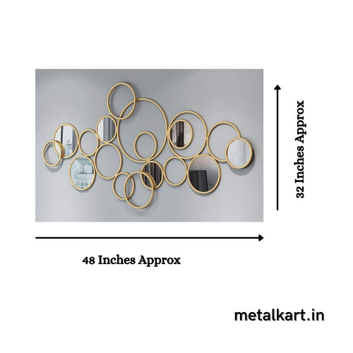 Multicircular 7 rounded mirrors (48 x 24 Inches)