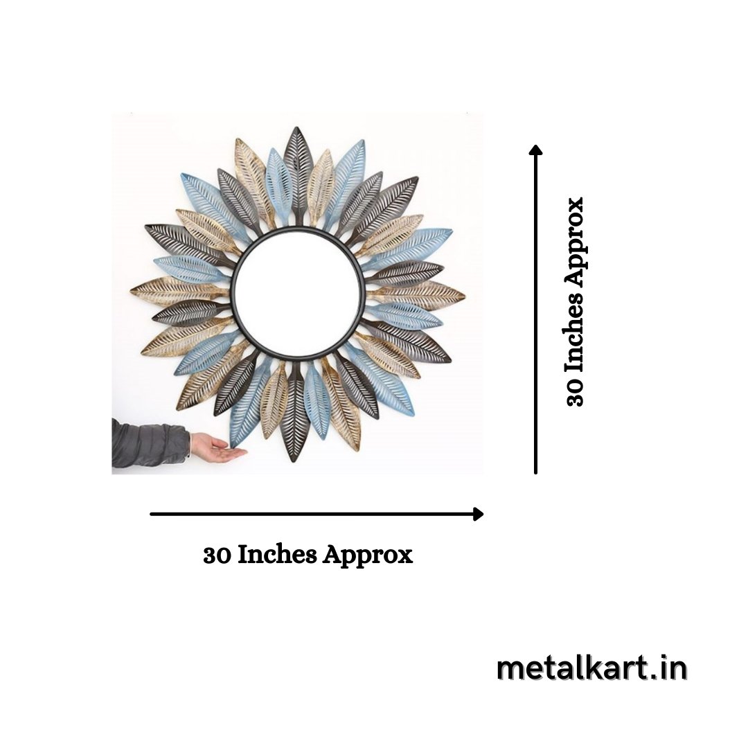 Multicolor Leafy Mirror (30 Inches)
