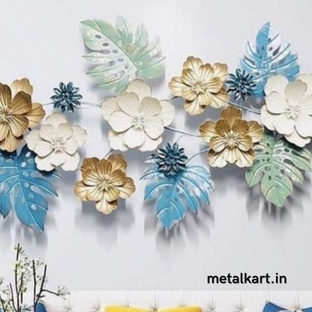 Multicolor leafy wall accent (48 x 26 Inches)
