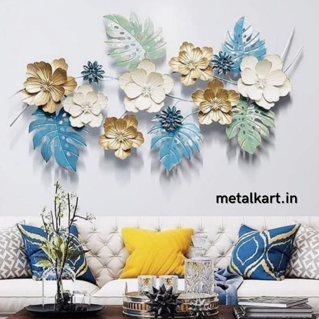 Multicolor leafy wall accent (48 x 26 Inches)