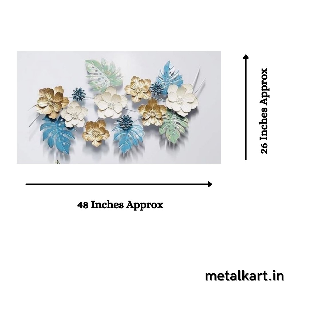 Multicolor leafy wall accent (48 x 26 Inches)