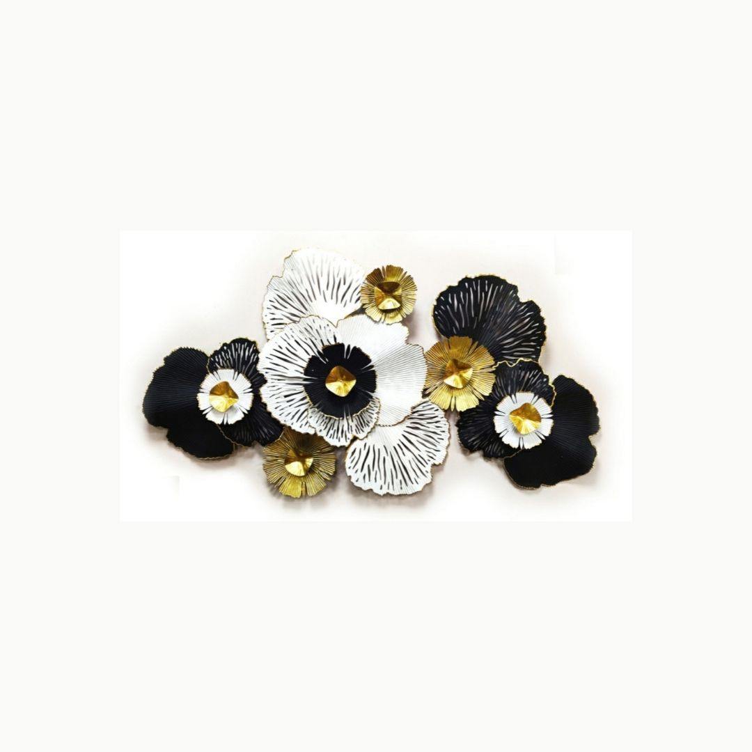 Multicolor metallic wall leaf art for home (52 x 28 Inches)