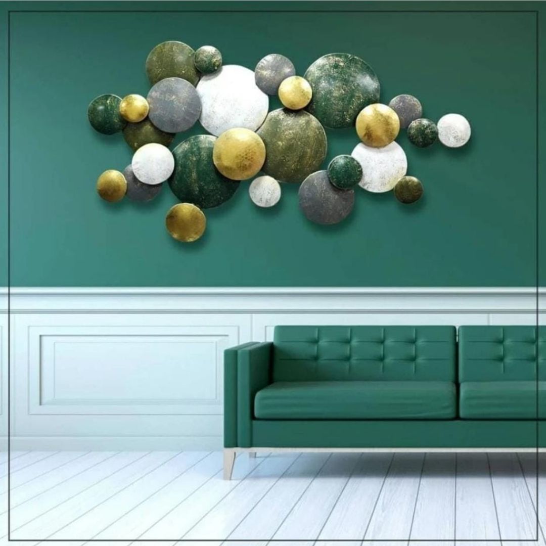 Multicolor Precious Pebbles Metal Wall Art (50 x 27 Inches)