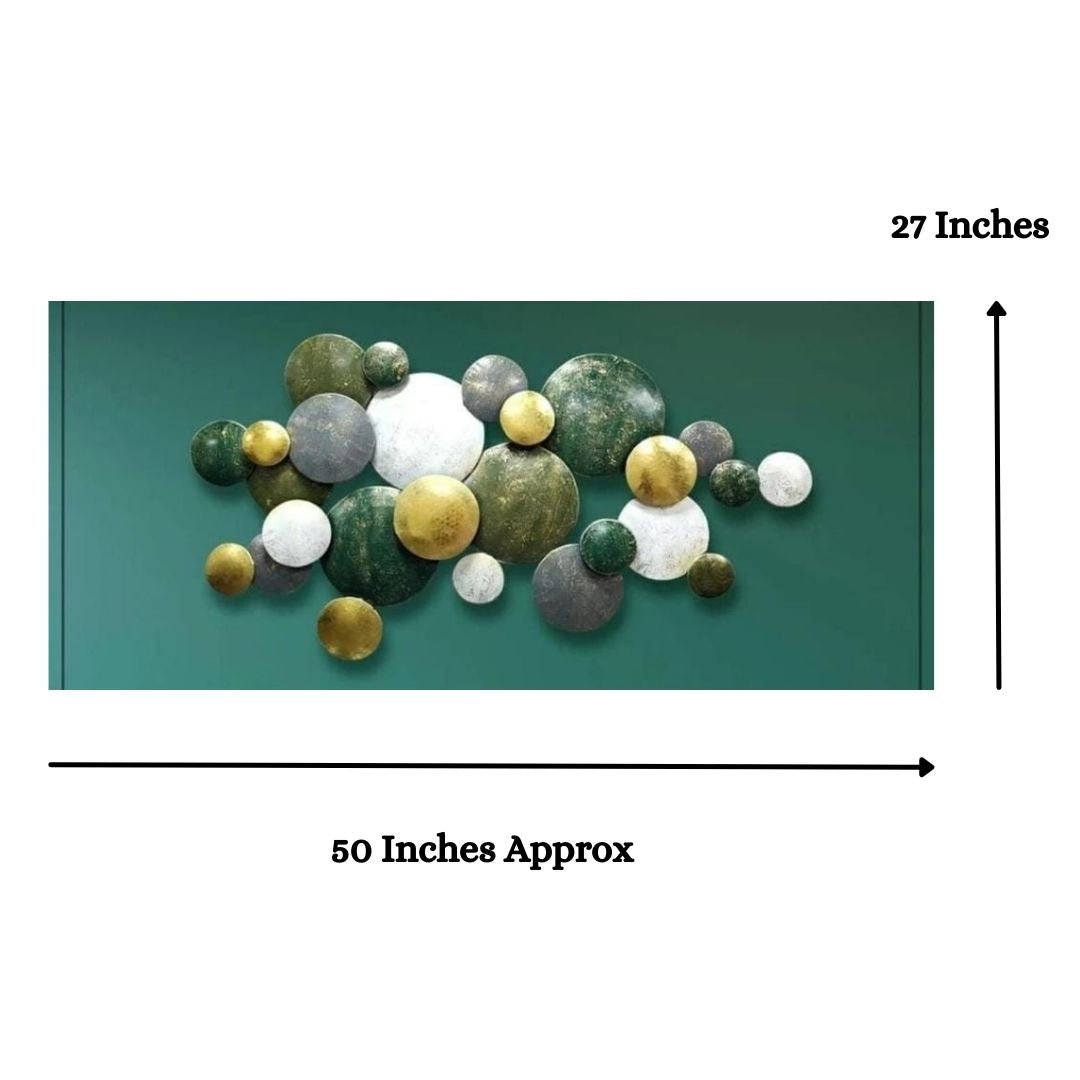 Multicolor Precious Pebbles Metal Wall Art (50 x 27 Inches)