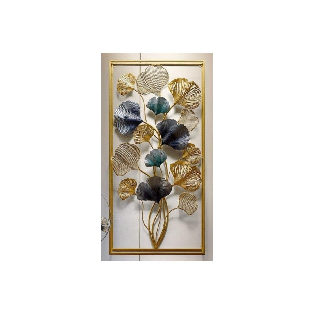 Multicolor Vertical Framed Metal wall Art (24 x 48 Inches)