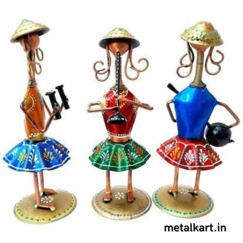 MUSICAL TRIO DRESSED IN BLUE (SET OF 3)
