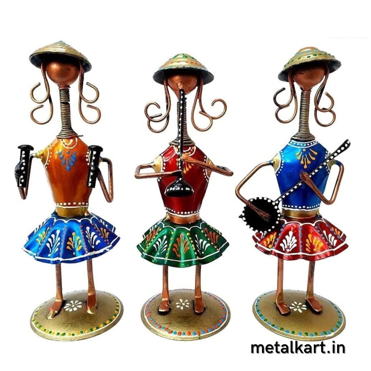 MUSICAL TRIO DRESSED IN BLUE (SET OF 3)
