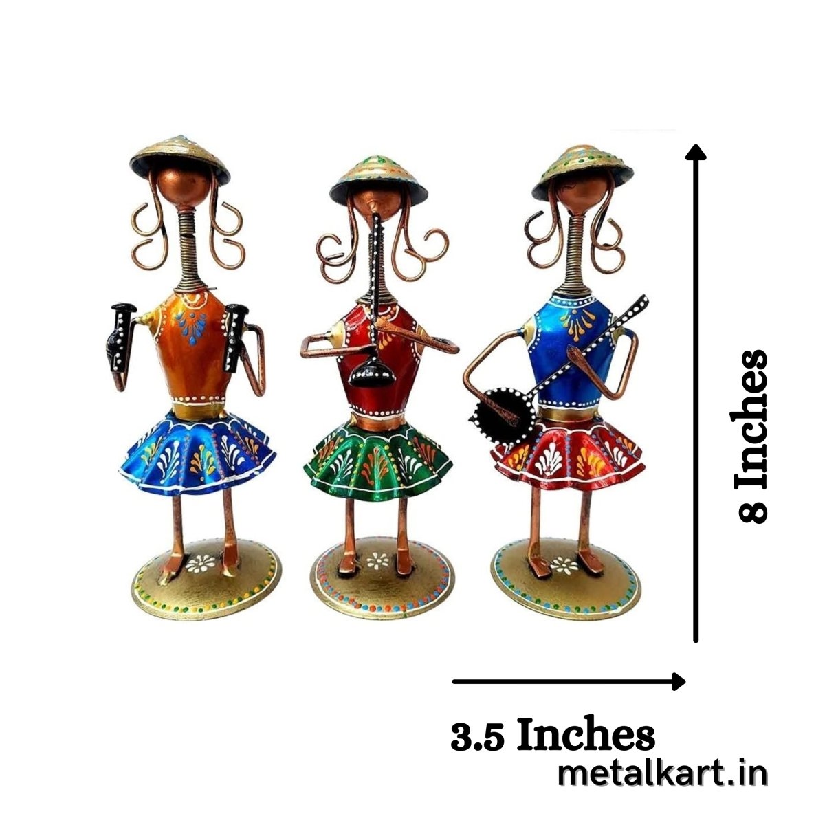 MUSICAL TRIO DRESSED IN BLUE (SET OF 3)