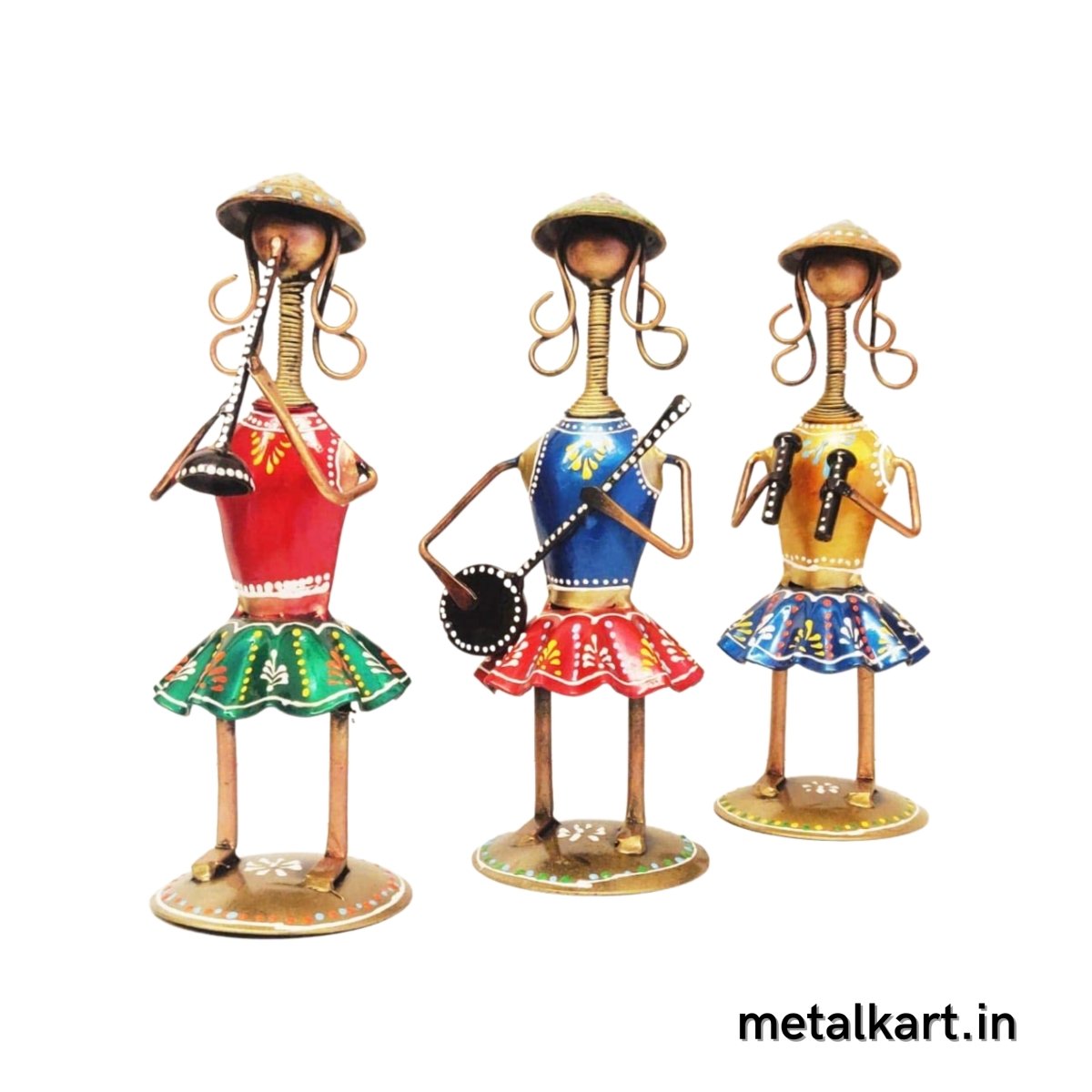 MUSICAL TRIO DRESSED IN BLUE (SET OF 3)