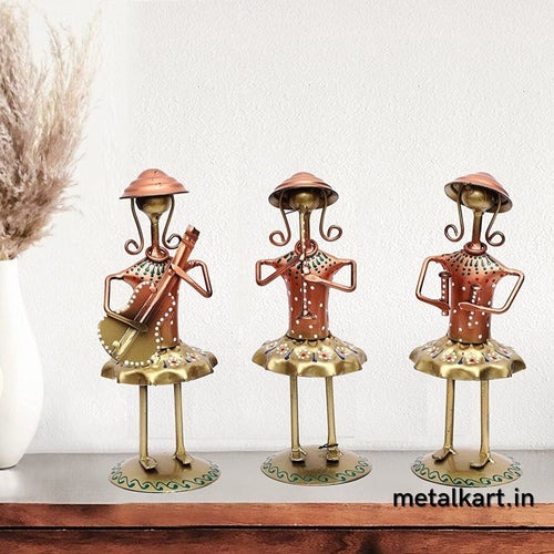 MUSICAL TRIO DRESSED IN RED (SET OF 3)