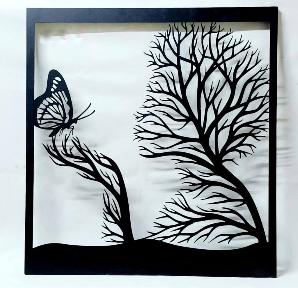 Nectar feed of Butterfly Metal Wall design