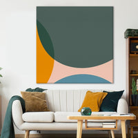 Thumbnail for Oceanic Layers Boho Canvas Wall Painting (36 x 36 Inches)