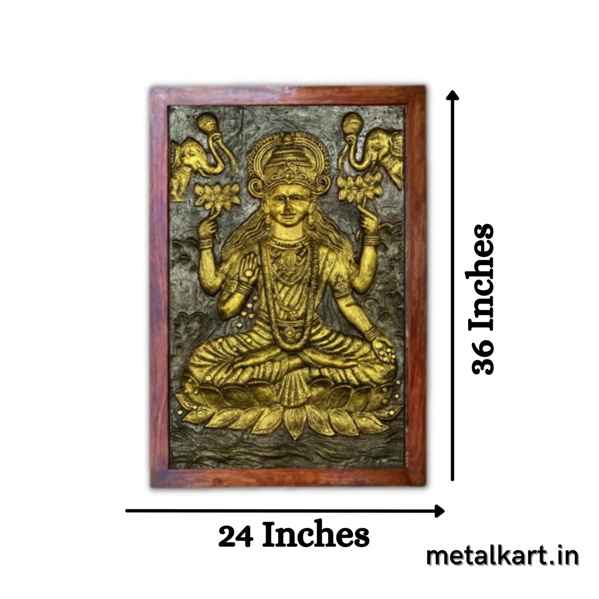 Om Jai Laksmi Mata 3D Wall Sculpture (36 x 24 Inches)