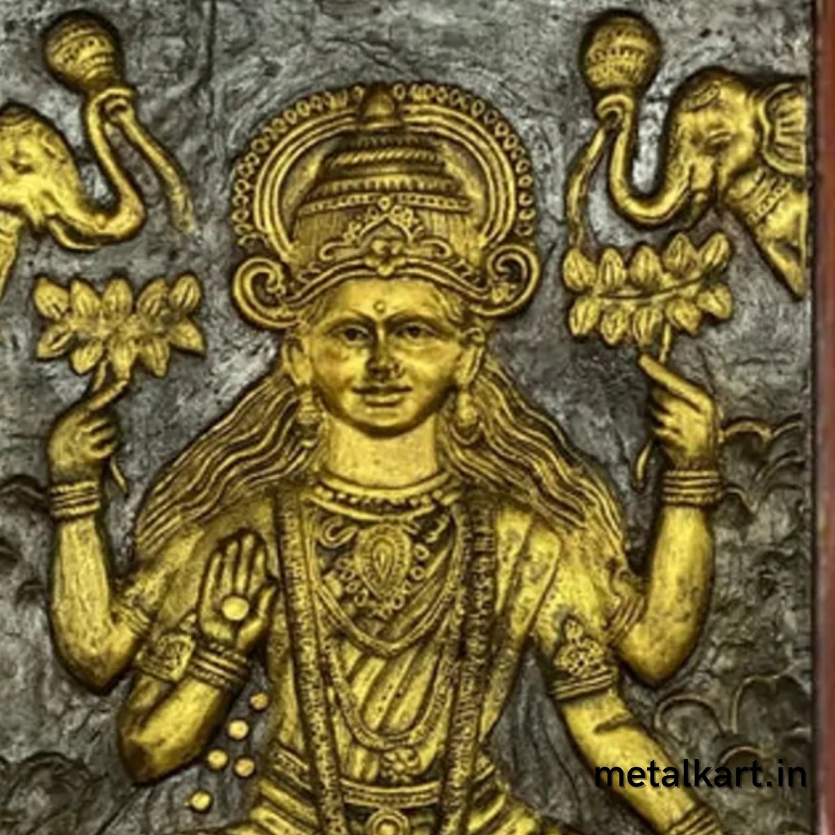 Om Jai Laksmi Mata 3D Wall Sculpture (36 x 24 Inches)