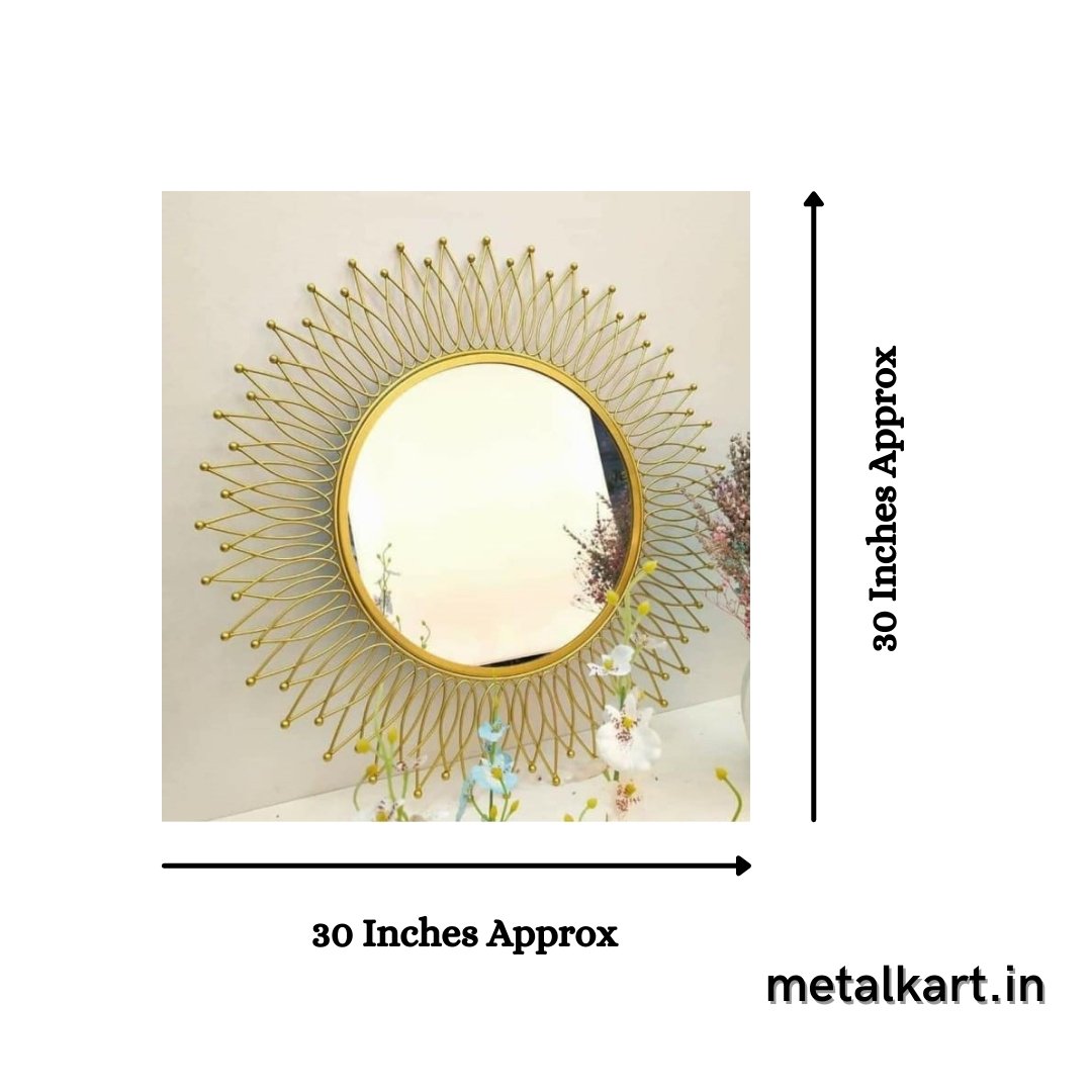 Ornamental circular mirror (30 Inches)