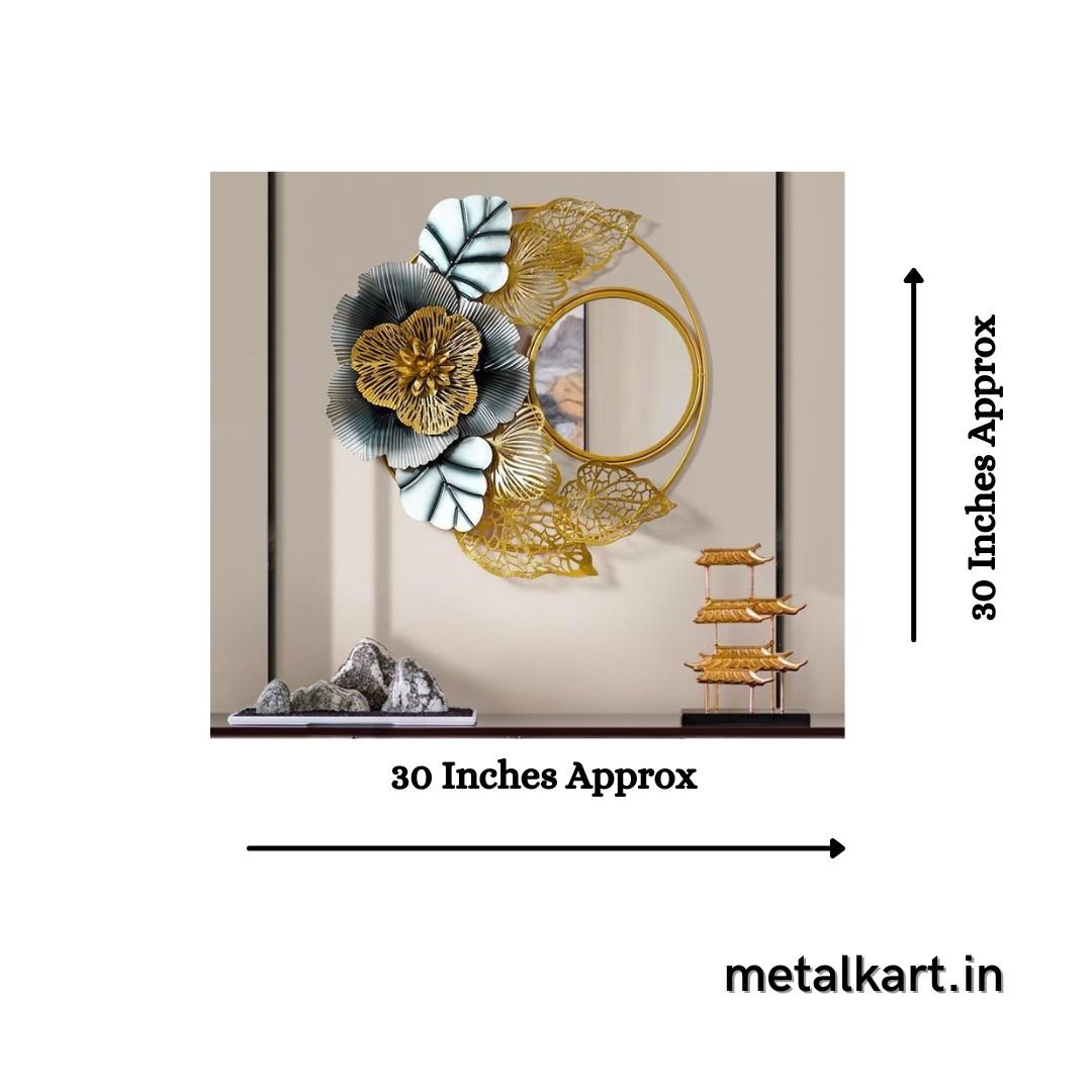 Premium Metallic Embedded wall mirror (32 x 32 Inches)
