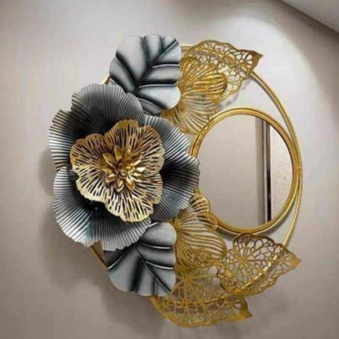 Premium Metallic Embedded wall mirror (32 x 32 Inches)