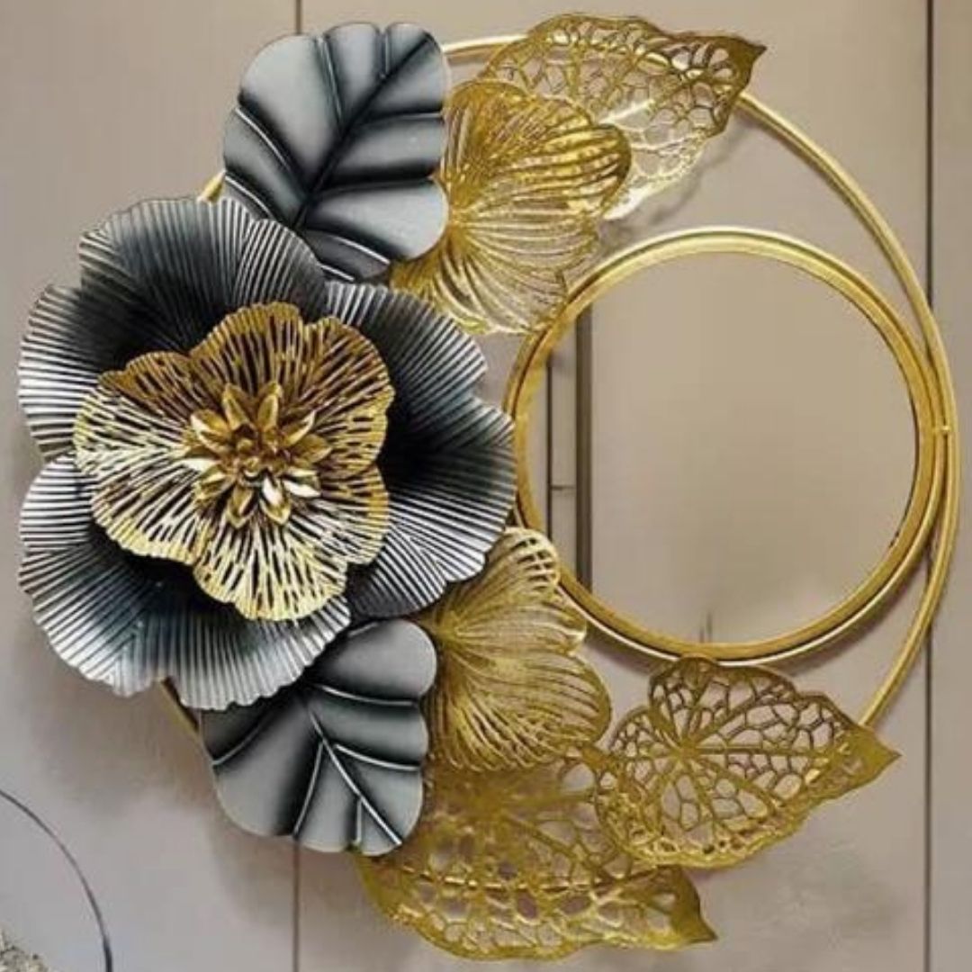 Premium Metallic Embedded wall mirror (32 x 32 Inches)