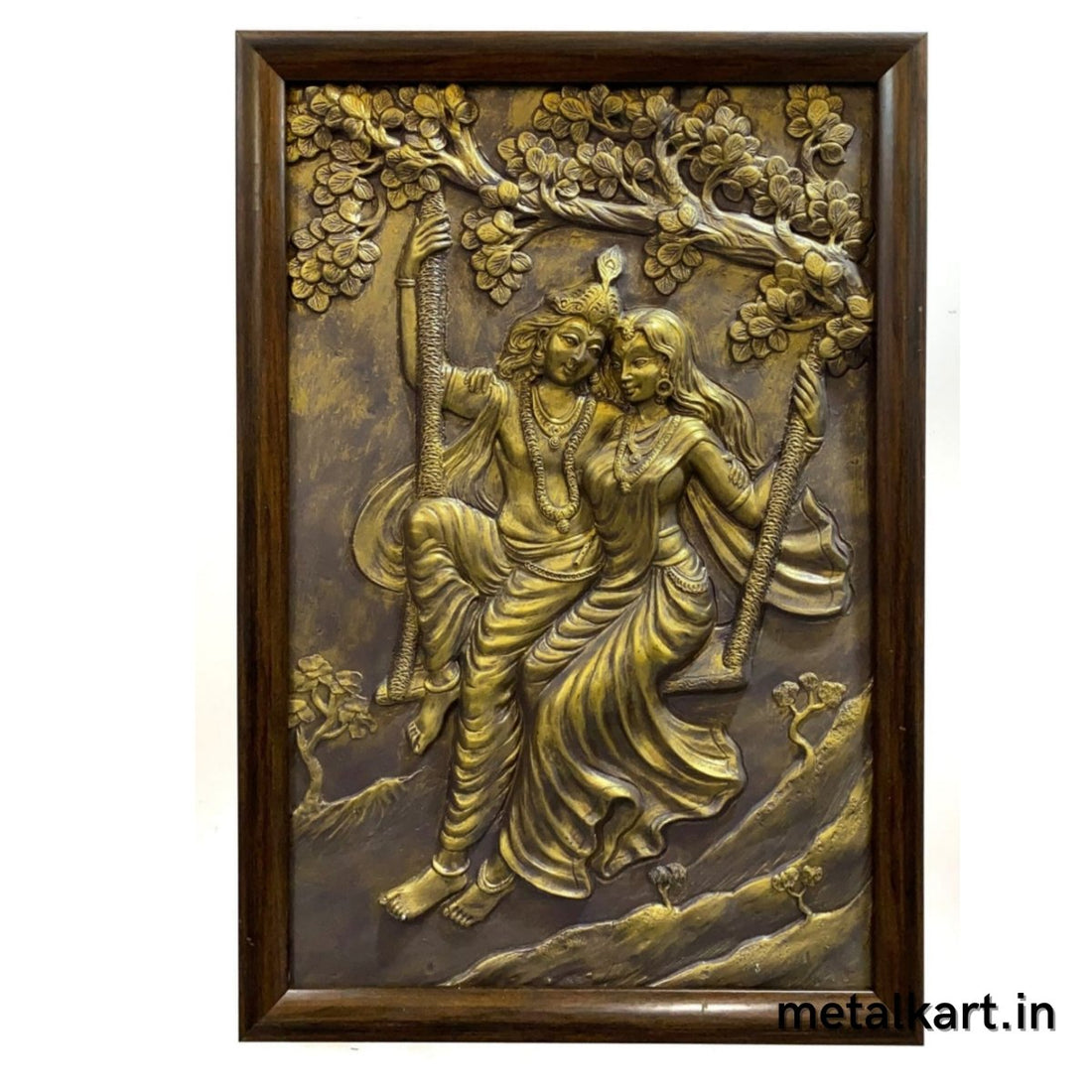 Radha Krishna 3D Wall Mural Painting (36 x 24 Inches)