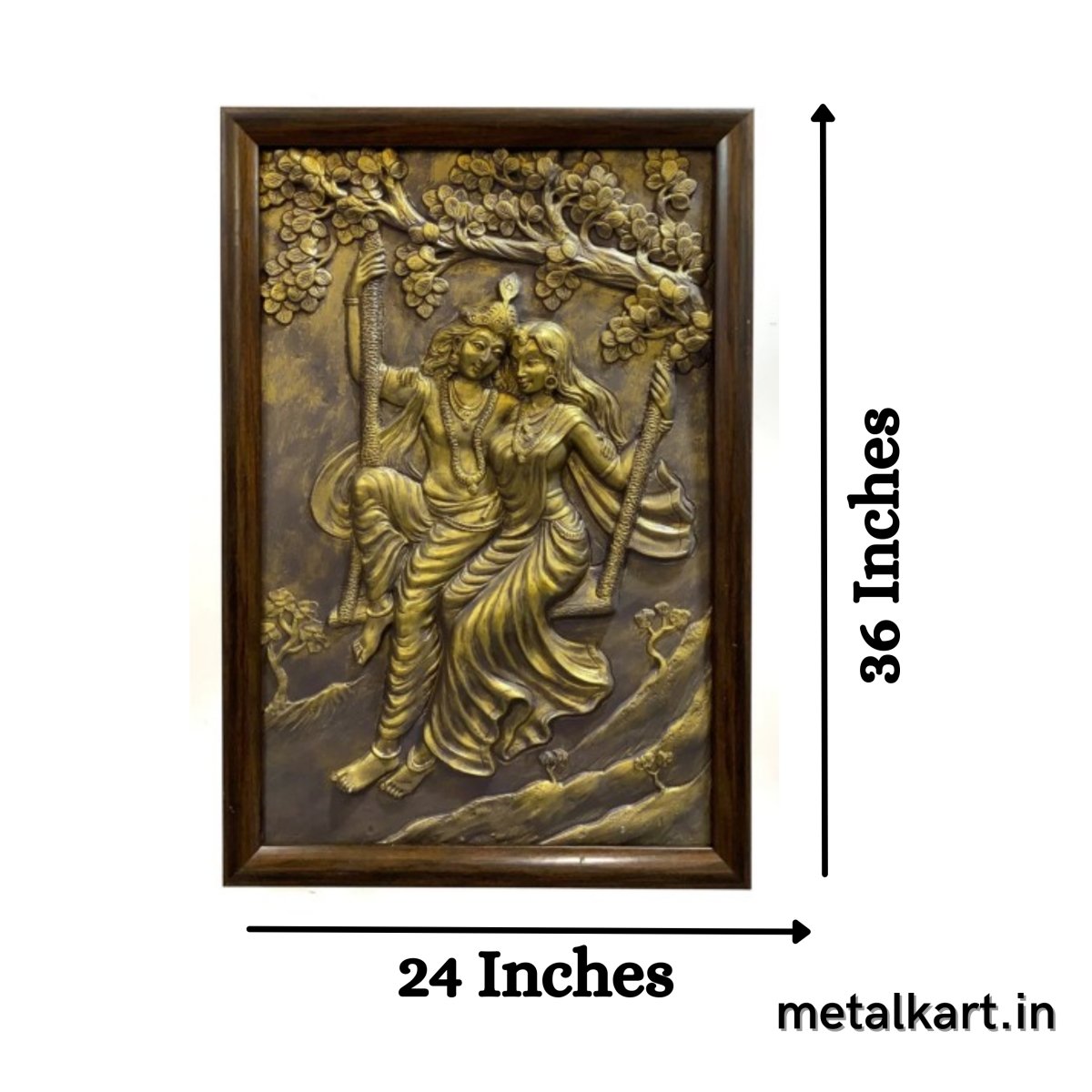 Radha Krishna 3D Wall Mural Painting (36 x 24 Inches)