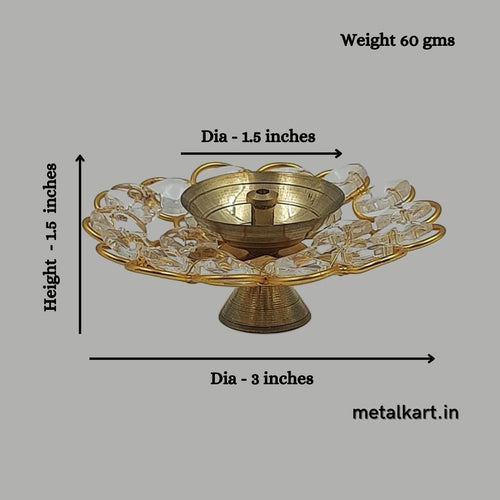 Round Crystal Diya