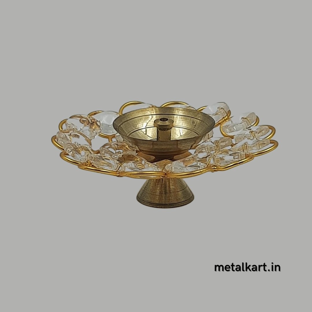Round Crystal Diya
